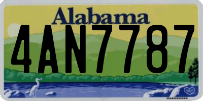 AL license plate 4AN7787