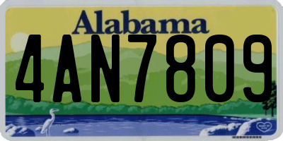 AL license plate 4AN7809