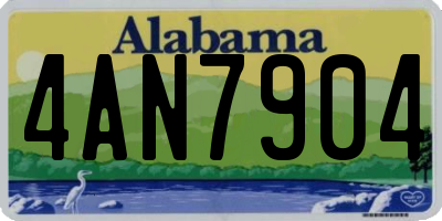 AL license plate 4AN7904