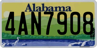 AL license plate 4AN7908