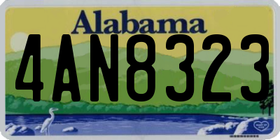 AL license plate 4AN8323