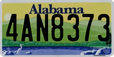 AL license plate 4AN8373