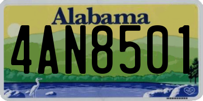 AL license plate 4AN8501
