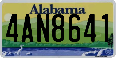 AL license plate 4AN8641
