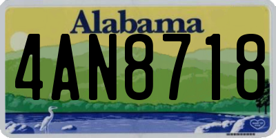 AL license plate 4AN8718