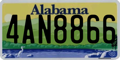 AL license plate 4AN8866