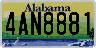 AL license plate 4AN8881