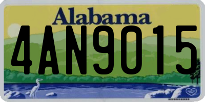 AL license plate 4AN9015