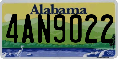 AL license plate 4AN9022