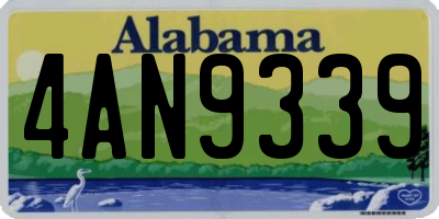 AL license plate 4AN9339