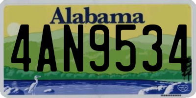 AL license plate 4AN9534