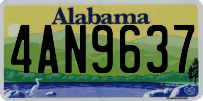 AL license plate 4AN9637
