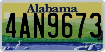 AL license plate 4AN9673