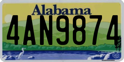 AL license plate 4AN9874