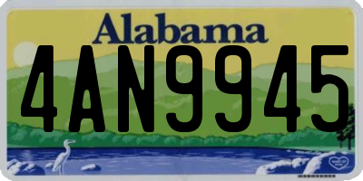AL license plate 4AN9945