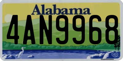 AL license plate 4AN9968