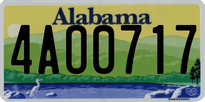 AL license plate 4AO0717