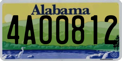 AL license plate 4AO0812