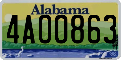 AL license plate 4AO0863
