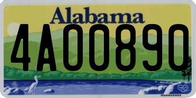 AL license plate 4AO0890