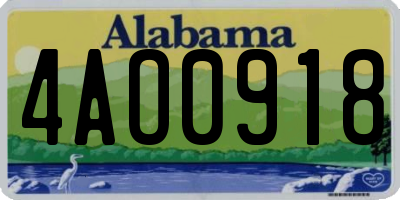 AL license plate 4AO0918