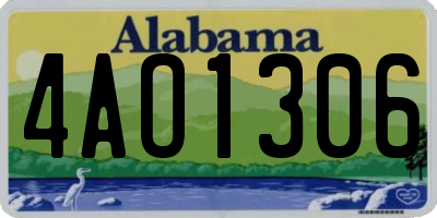 AL license plate 4AO1306