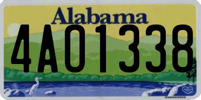 AL license plate 4AO1338