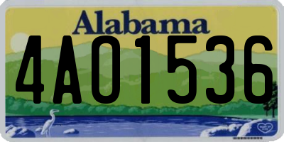 AL license plate 4AO1536