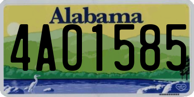 AL license plate 4AO1585