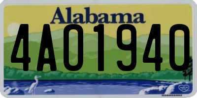 AL license plate 4AO1940