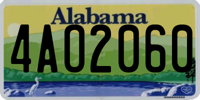 AL license plate 4AO2060