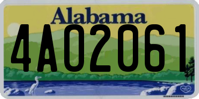 AL license plate 4AO2061