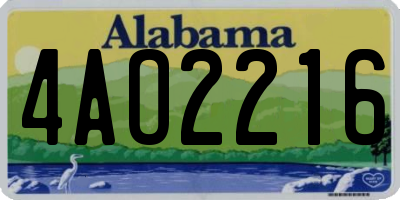 AL license plate 4AO2216