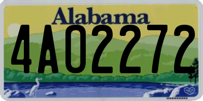 AL license plate 4AO2272