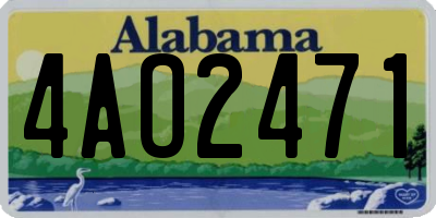 AL license plate 4AO2471