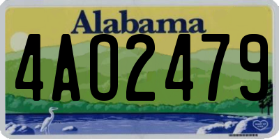 AL license plate 4AO2479