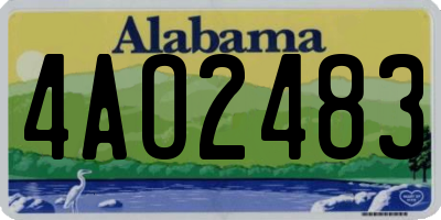 AL license plate 4AO2483
