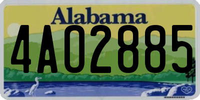 AL license plate 4AO2885