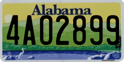 AL license plate 4AO2899