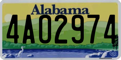AL license plate 4AO2974