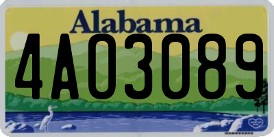 AL license plate 4AO3089