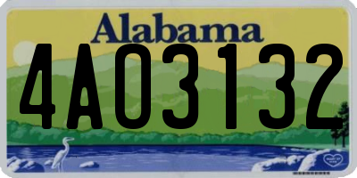 AL license plate 4AO3132