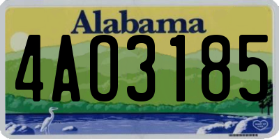 AL license plate 4AO3185