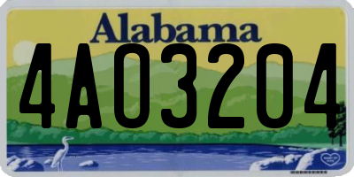 AL license plate 4AO3204