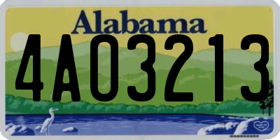 AL license plate 4AO3213