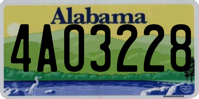 AL license plate 4AO3228