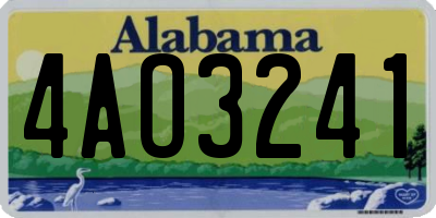 AL license plate 4AO3241