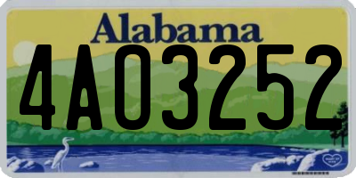 AL license plate 4AO3252