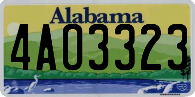 AL license plate 4AO3323