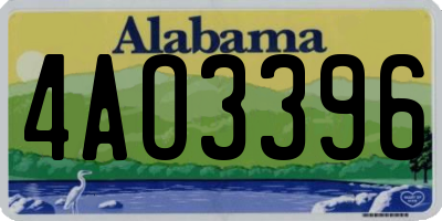 AL license plate 4AO3396